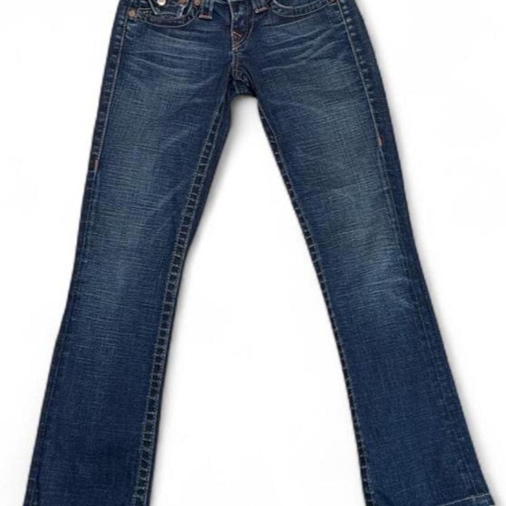 True religion Low rise bootcut jeans in navy blue in great condition
